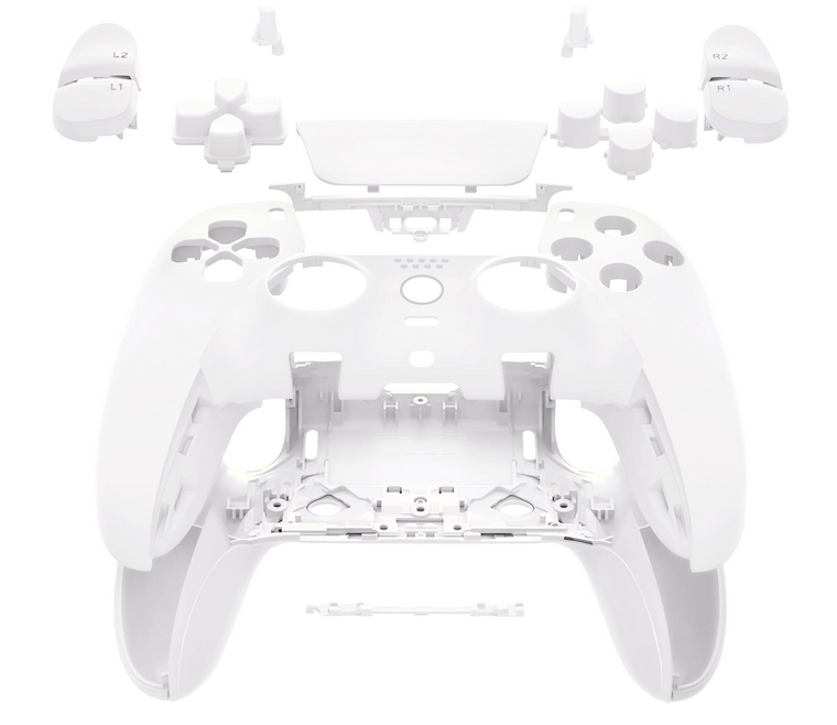 Carcasă Controller PS5 DualSense V2.0 Set Complet Housing Shell cu Butoane Negru / Alb - imagine 3