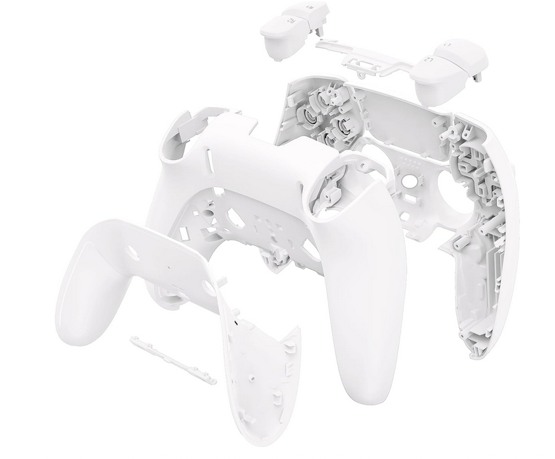 Carcasă Controller PS5 DualSense V2.0 Set Complet Housing Shell cu Butoane Negru / Alb - imagine 2