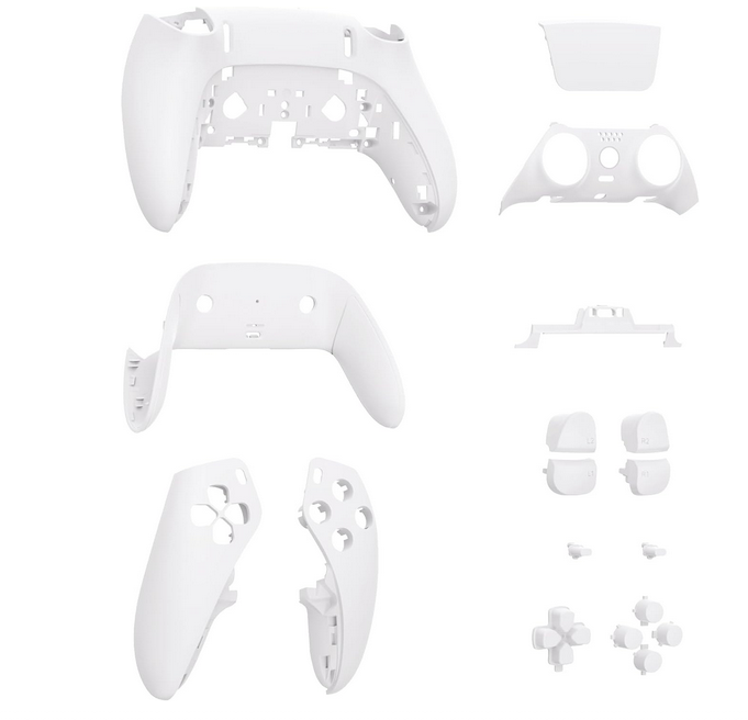 Carcasă Controller PS5 DualSense V2.0 Set Complet Housing Shell cu Butoane Negru / Alb - imagine 4