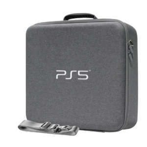 Geantă Transport PS5 EVA Gri – Husă Protecție Impermeabilă și Anti-Șoc 45×39×14 cm Curea Ajustabilă