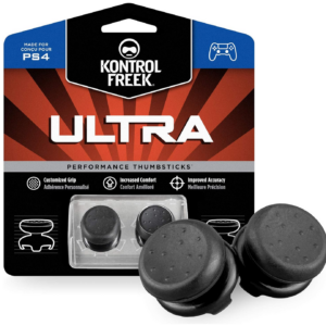 KontrolFreek Ultra Black – 2 Performance Thumbsticks High Rise Concave pentru Controller PS5 / PS4