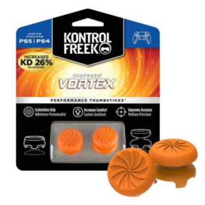 KontrolFreek Vortex Orange – Capace Extinse pentru Stick Controller PS5 / PS4 – Gaming Thumb Grips